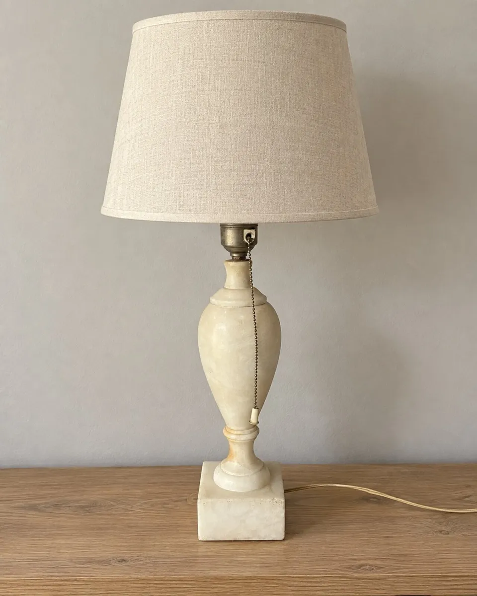Vintage Alabaster Stone Table Lamp - Image 4