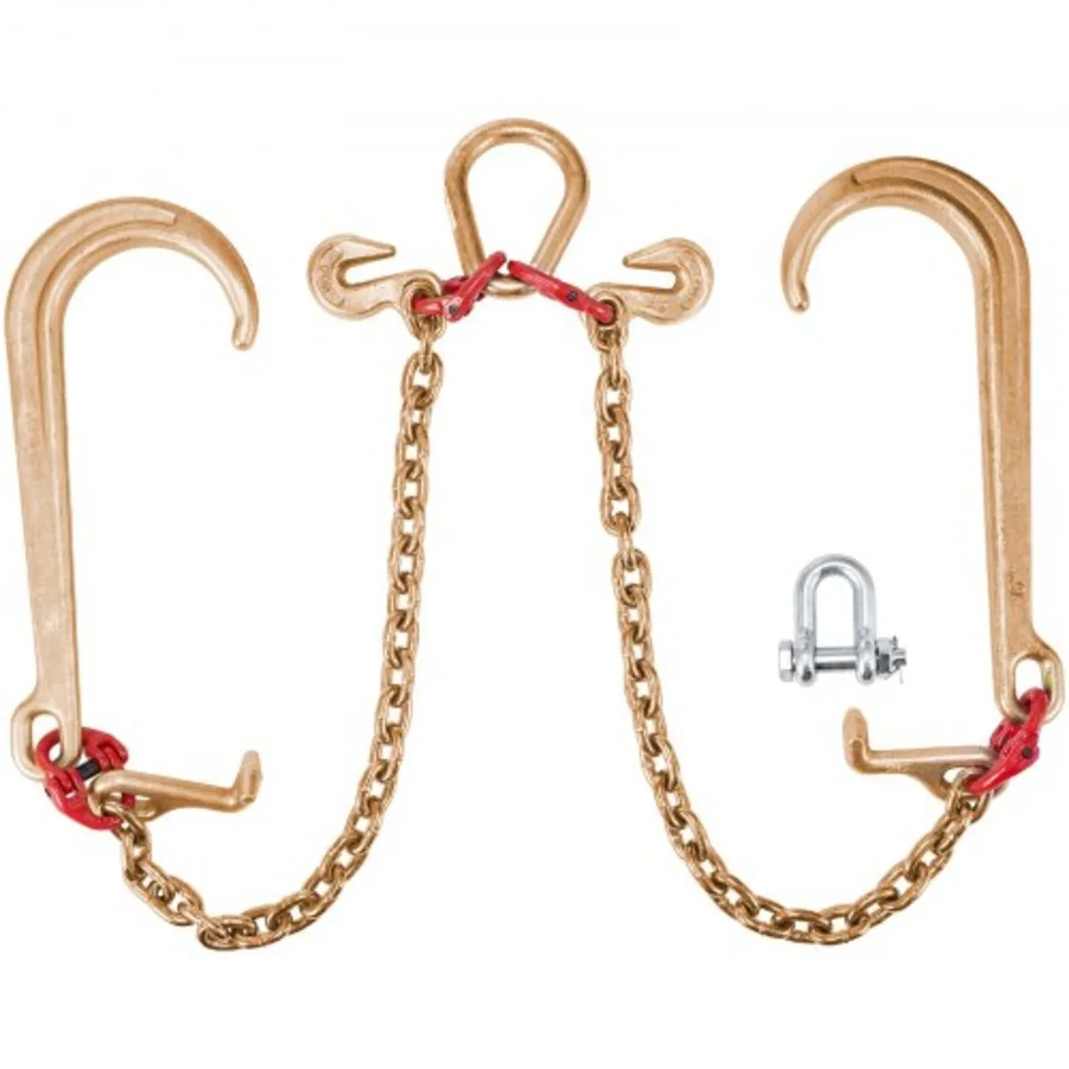 V Bridle Chain, 8 mm x 60 cm Bridle Tow Chain, Gra - Image 1