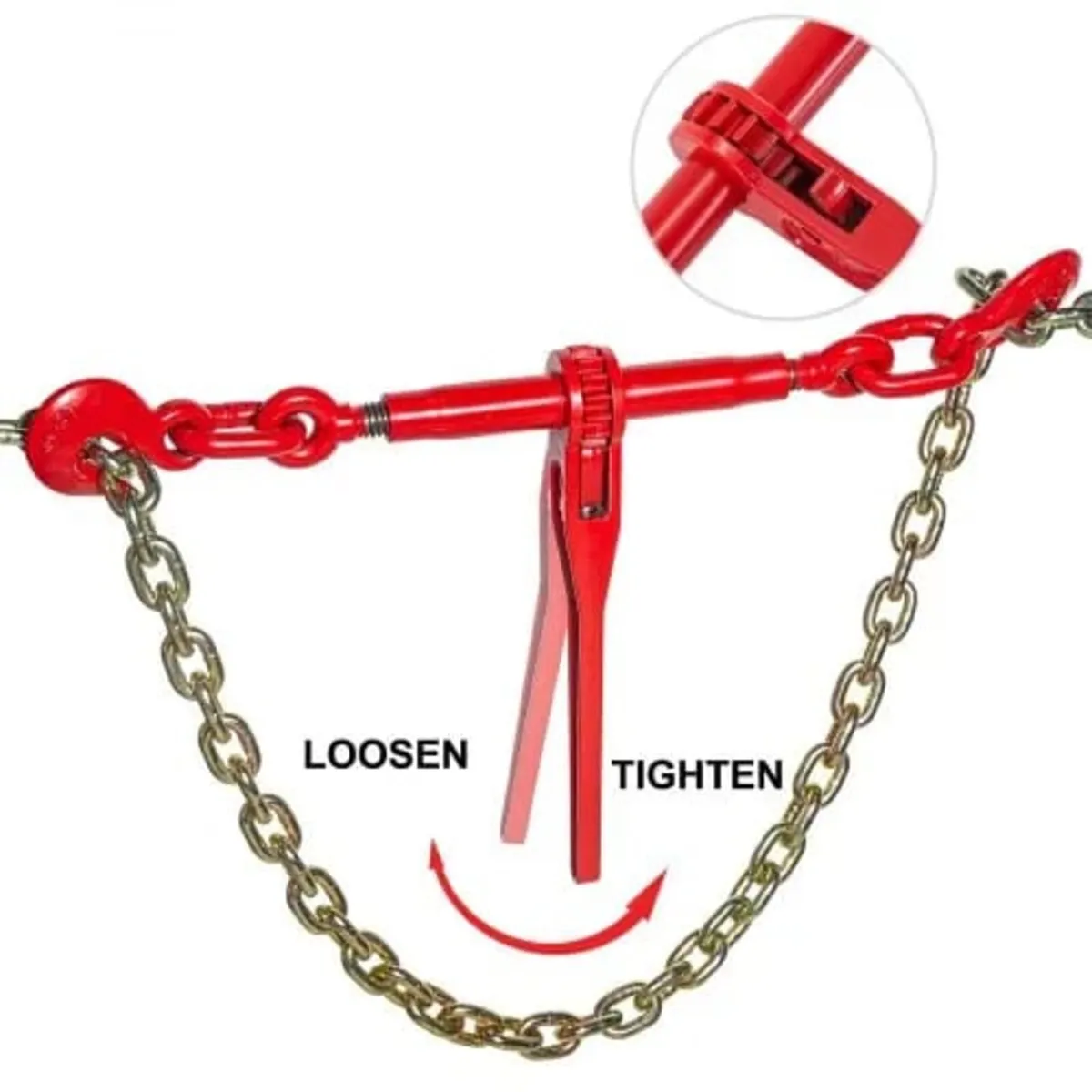 Ratchet Chain Binder, 5/16 in x 12.8 ft G80 Chains - Image 2