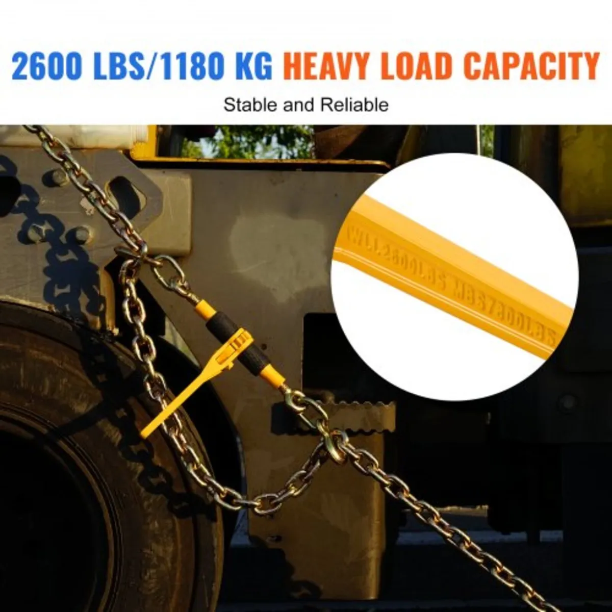Ratchet Chain Binders, 1/4"-5/16", 2600 lbs Safe W - Image 4