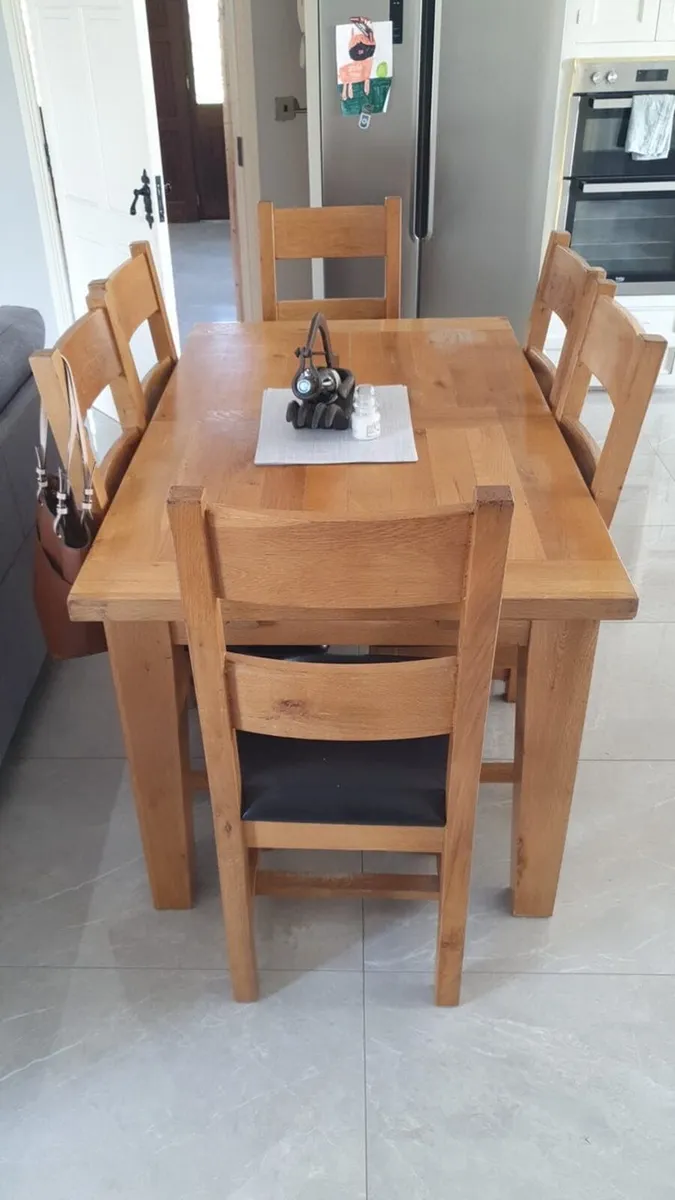 Solid Oak Kitchen Table - Image 1