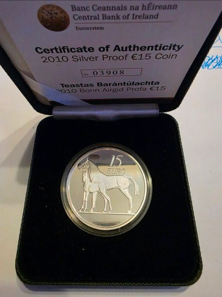 2010 irish silver commerative 15 euro coin - Image 1