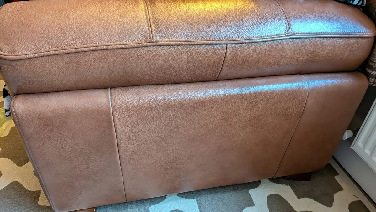 Free Delivery Genuine Leather sofa and armchair - Image 2