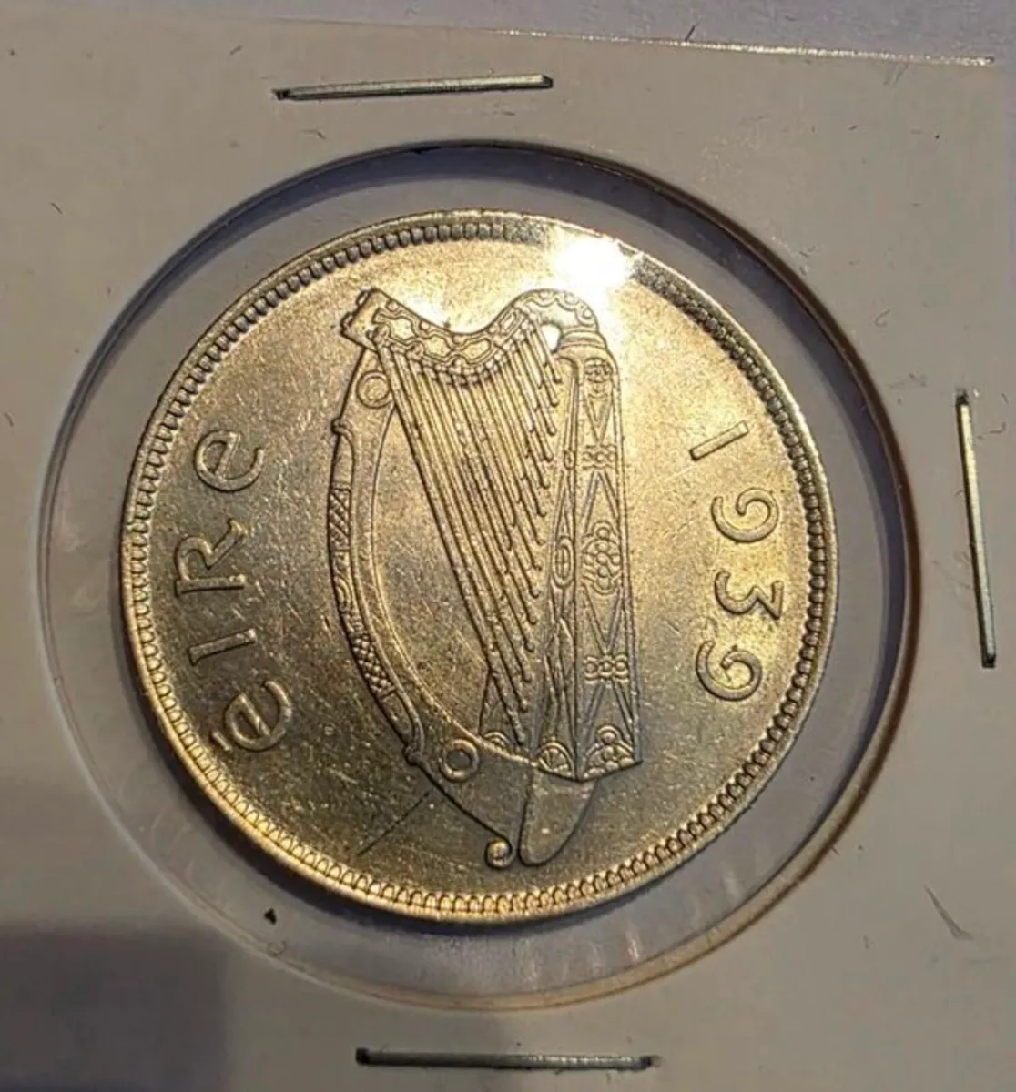 1939 irish silver half crown - Image 2