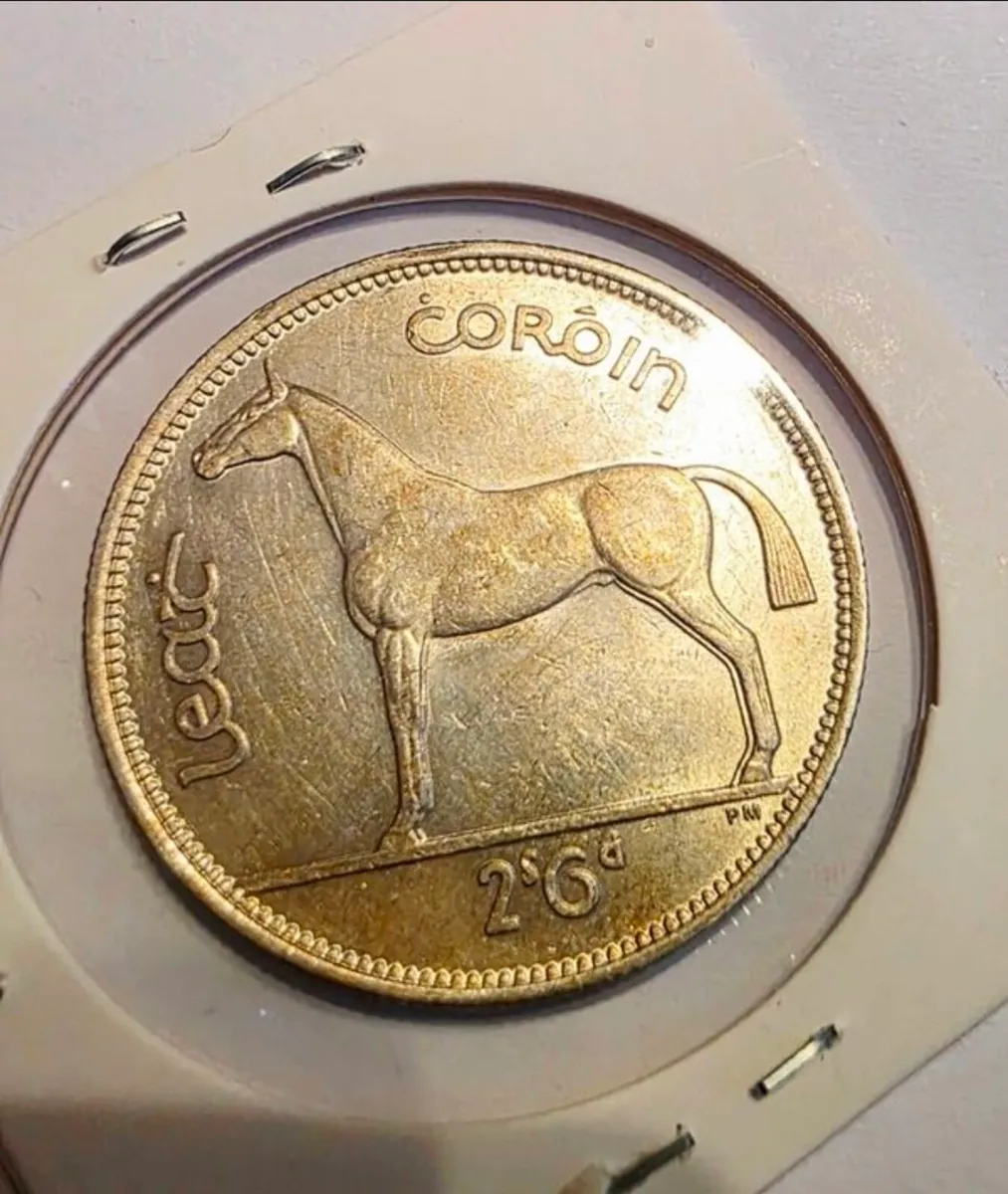 1940 irish silver half crown - Image 1