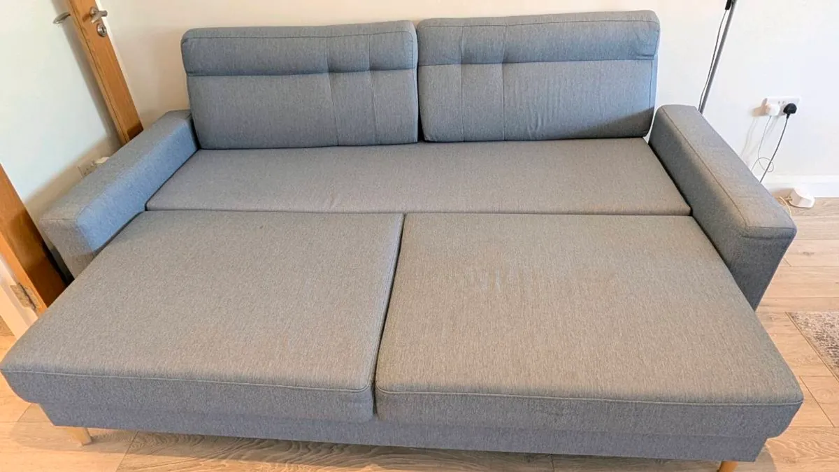 3 Seater Fabric Sofa Bed Excellent Condition - Image 1