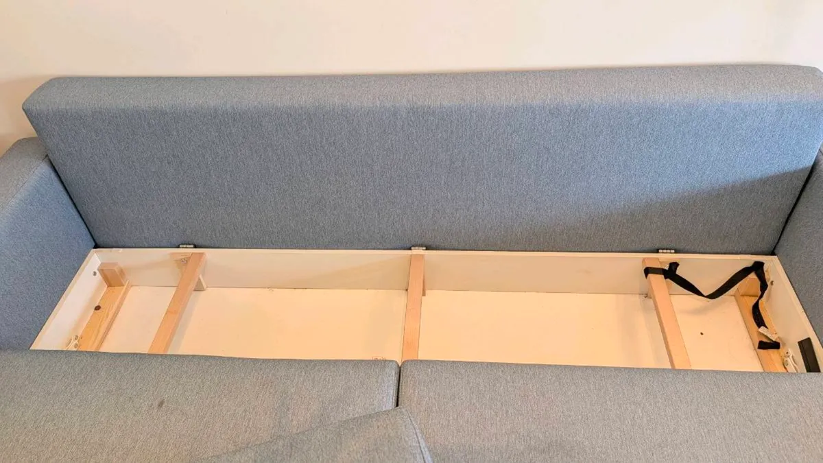 3 Seater Fabric Sofa Bed Excellent Condition - Image 2