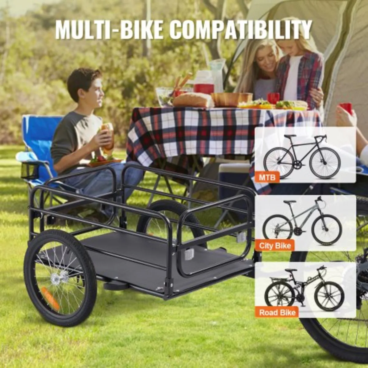 Bike Cargo Trailer, 72.5 kg Load Capacity, Heavy-D - Image 4