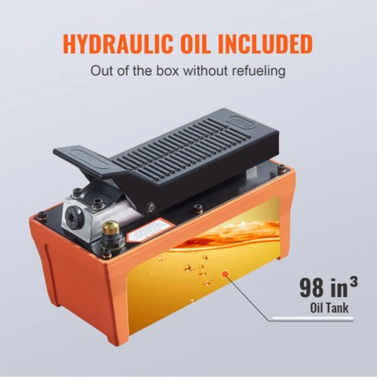 Air Hydraulic Pump, 6895 bar 1.9L Reservoir, NPT 1 - Image 2
