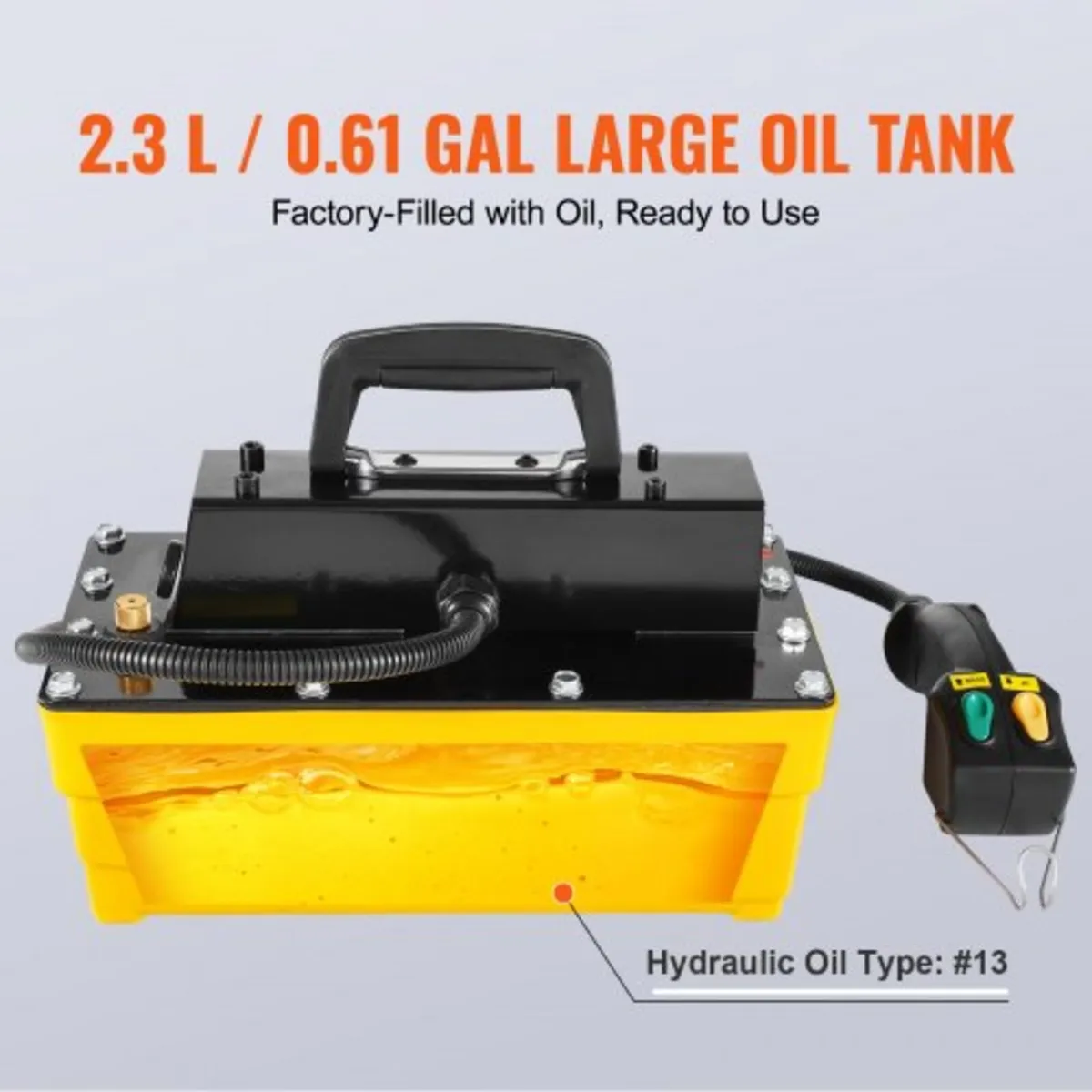 689 bar(10,000PSI) Air Hydraulic Pump, 2.3 L(0.61 - Image 3