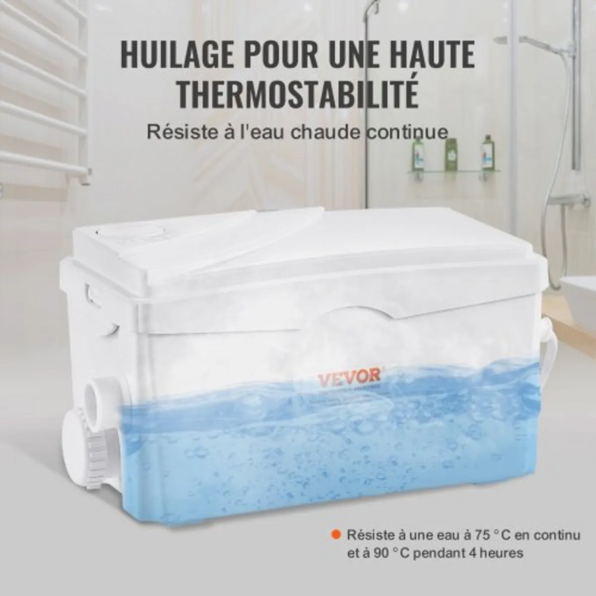 Macerator Pump, 350W, 6000 L/h Flow, 23 ft/7 m Hea - Image 3