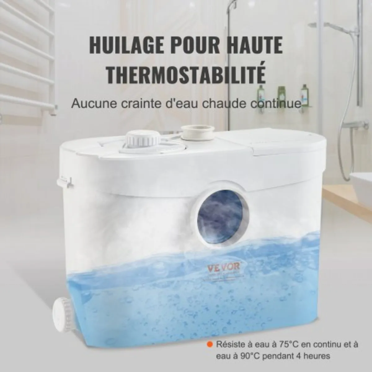 Macerator Pump, 700W, 9600 L/h Flow, 32.8 ft/10 m - Image 2