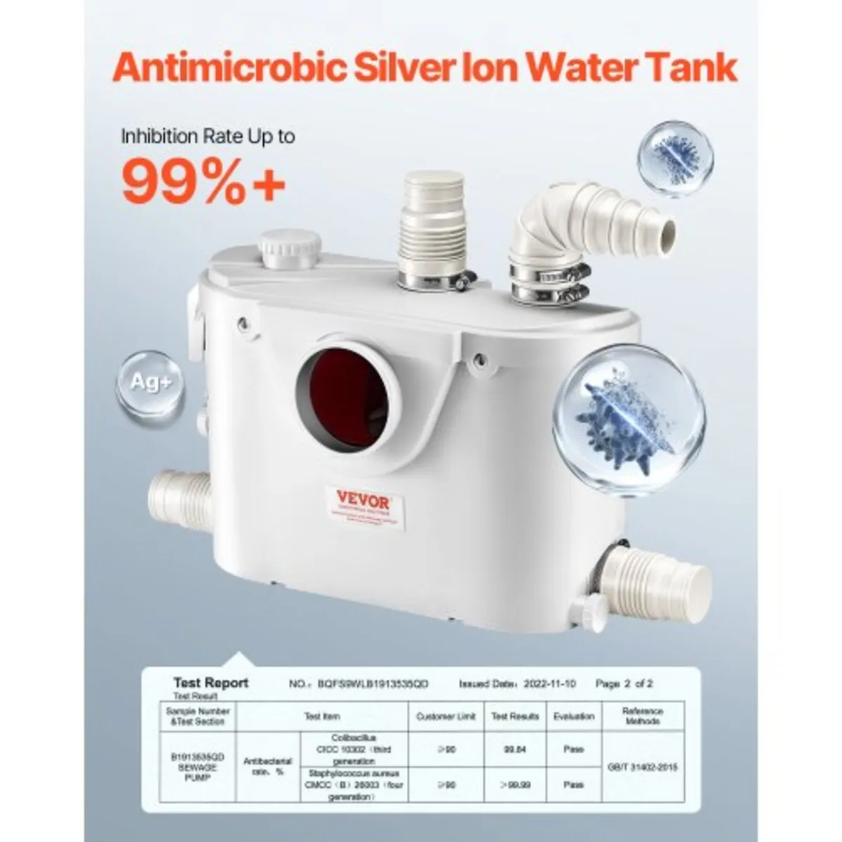 Macerator Pump, 500W, 110 L/min(29 GPM) Flow, 26 f - Image 3