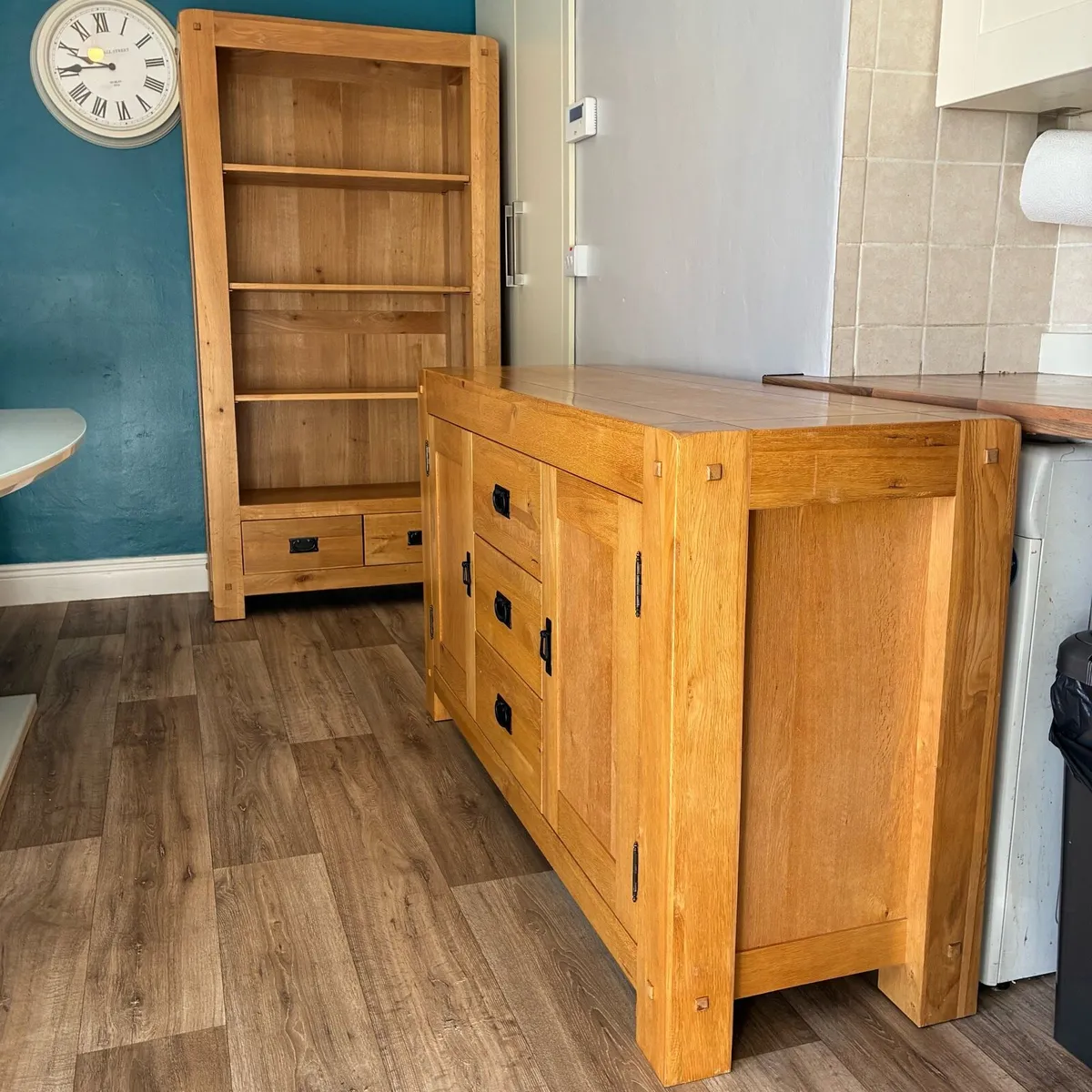 Fab! 💯% solid Oak Sideboard & Tall Display Unit - Image 1