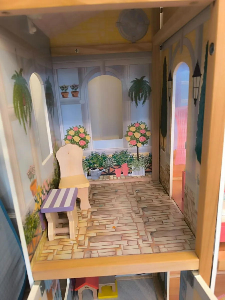 Large KidKraft Wooden Dollhouse + Furniture – Coll - Image 3