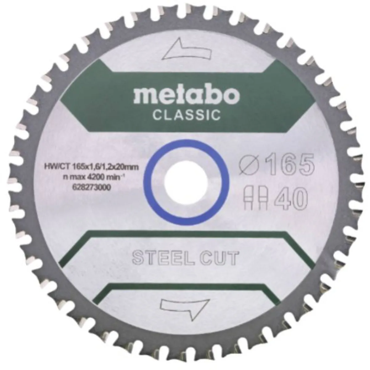 Metabo steel cut Circular saw blade 165 x 40T