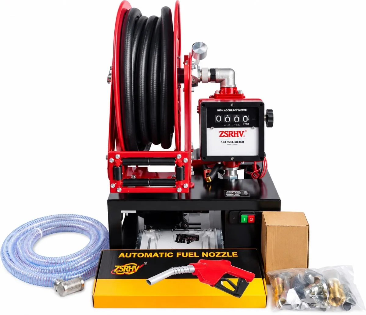 12/24 Diesel/paraffin pump and 10m reel - Image 1