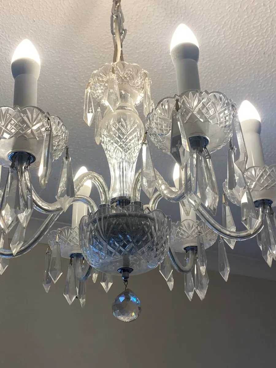 WATERFORD “LISMORE” VINTAGE CRYSTAL CHANDELIER - Image 2