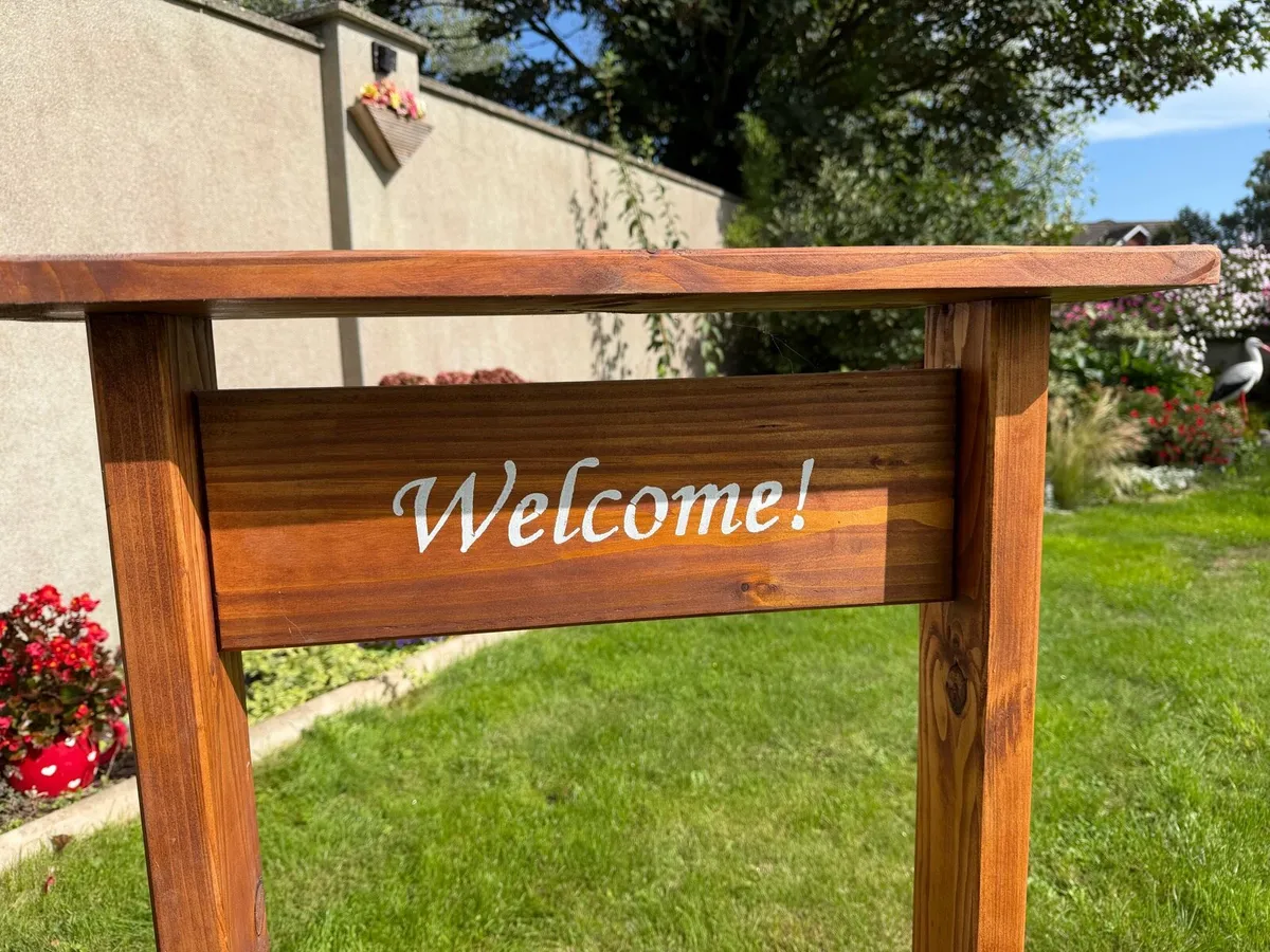Handmade ‘Welcome’ Sign Planter - Image 3