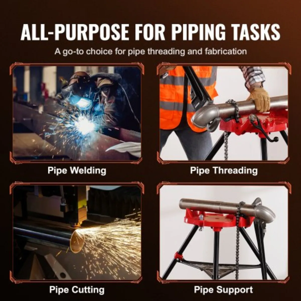 Chain Vise with Tripod Stand | 3.2 to 152 mm Pipe - Image 4