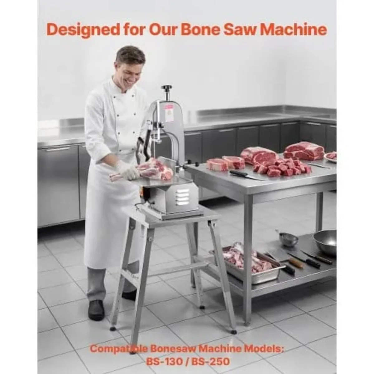Electric Meat Bandsaw Stand, Floor Stand with Adju - Image 4