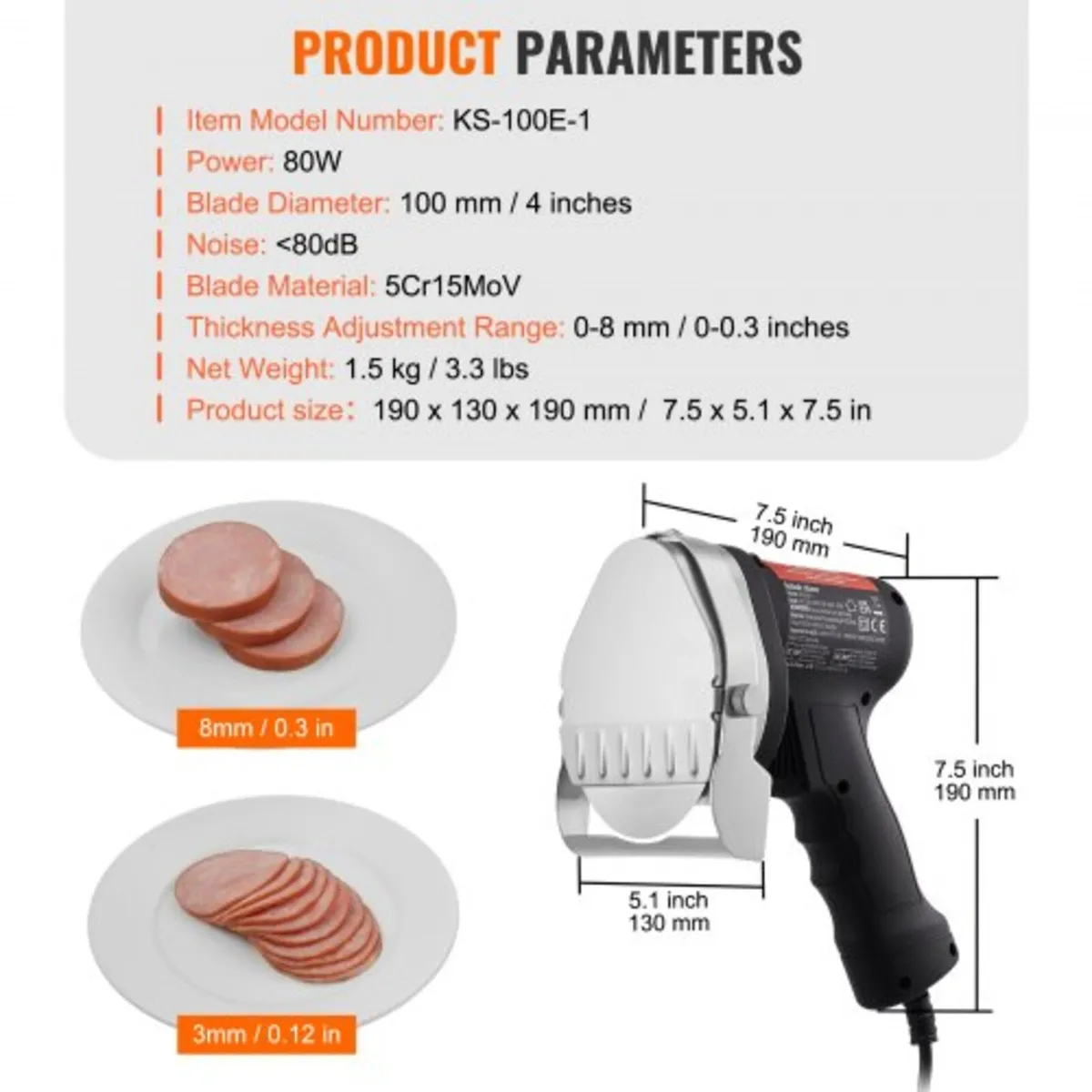Electric Shawarma Knife, 80W Professional Turkish - Image 3