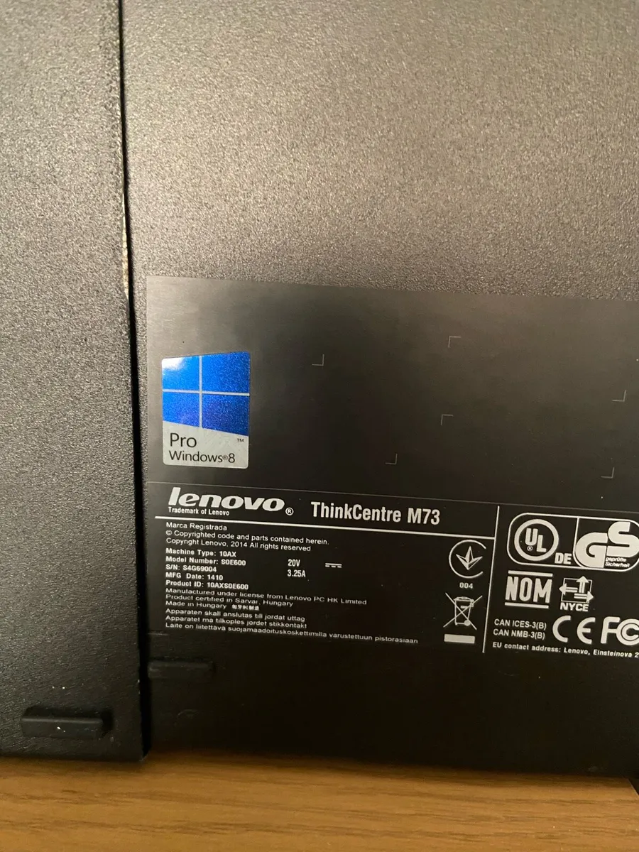 Lenovo Tiny PC Desktop 8gb ram - Image 4