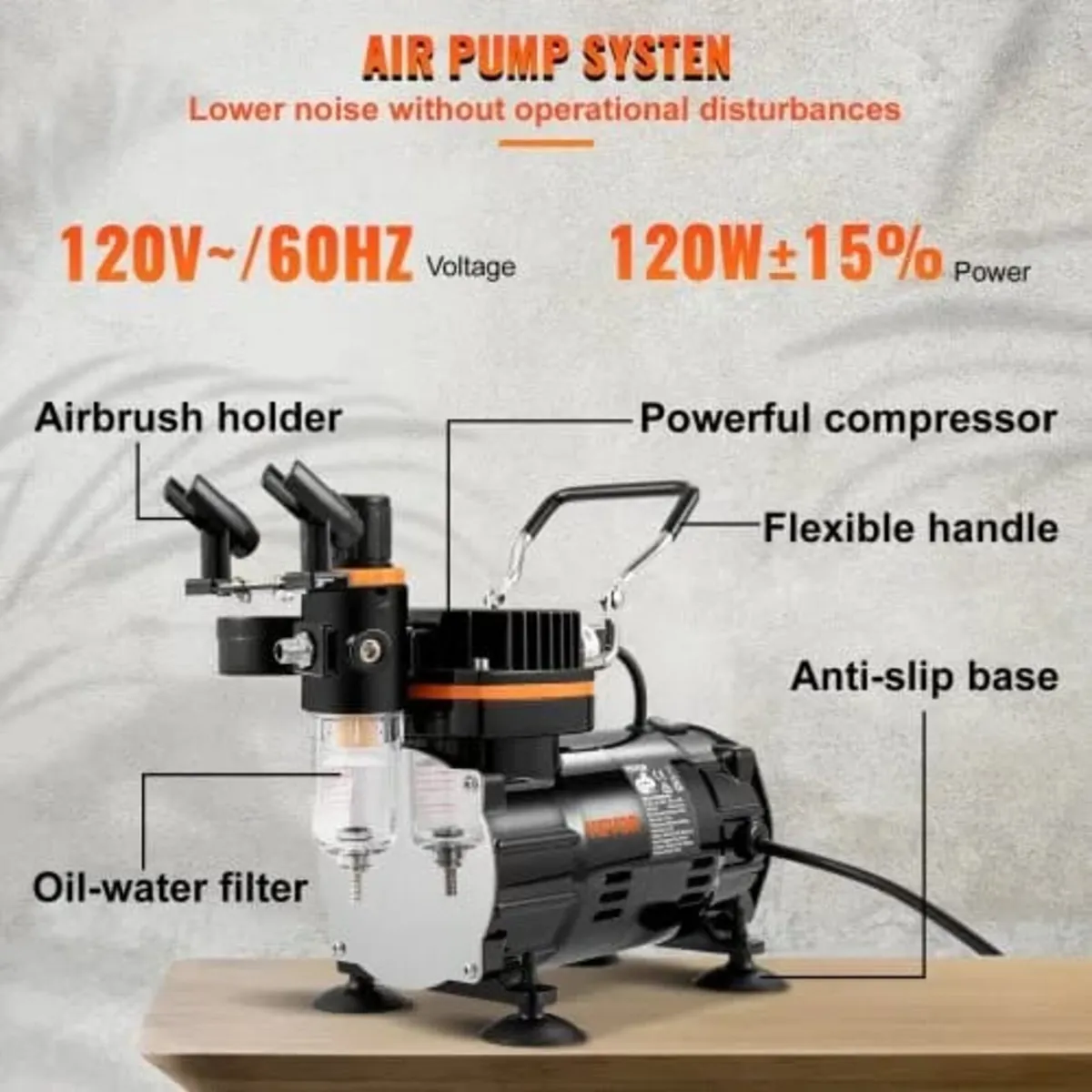 Professional Airbrush Set with Compressor, Airbrus - Image 4