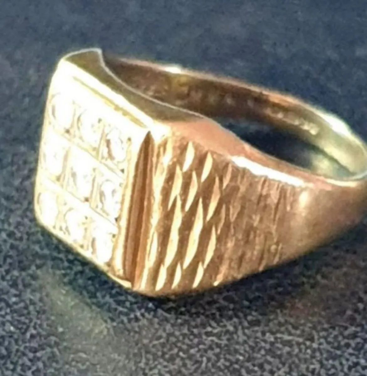 Vintage Gentlemans Gemset Ring - Image 3