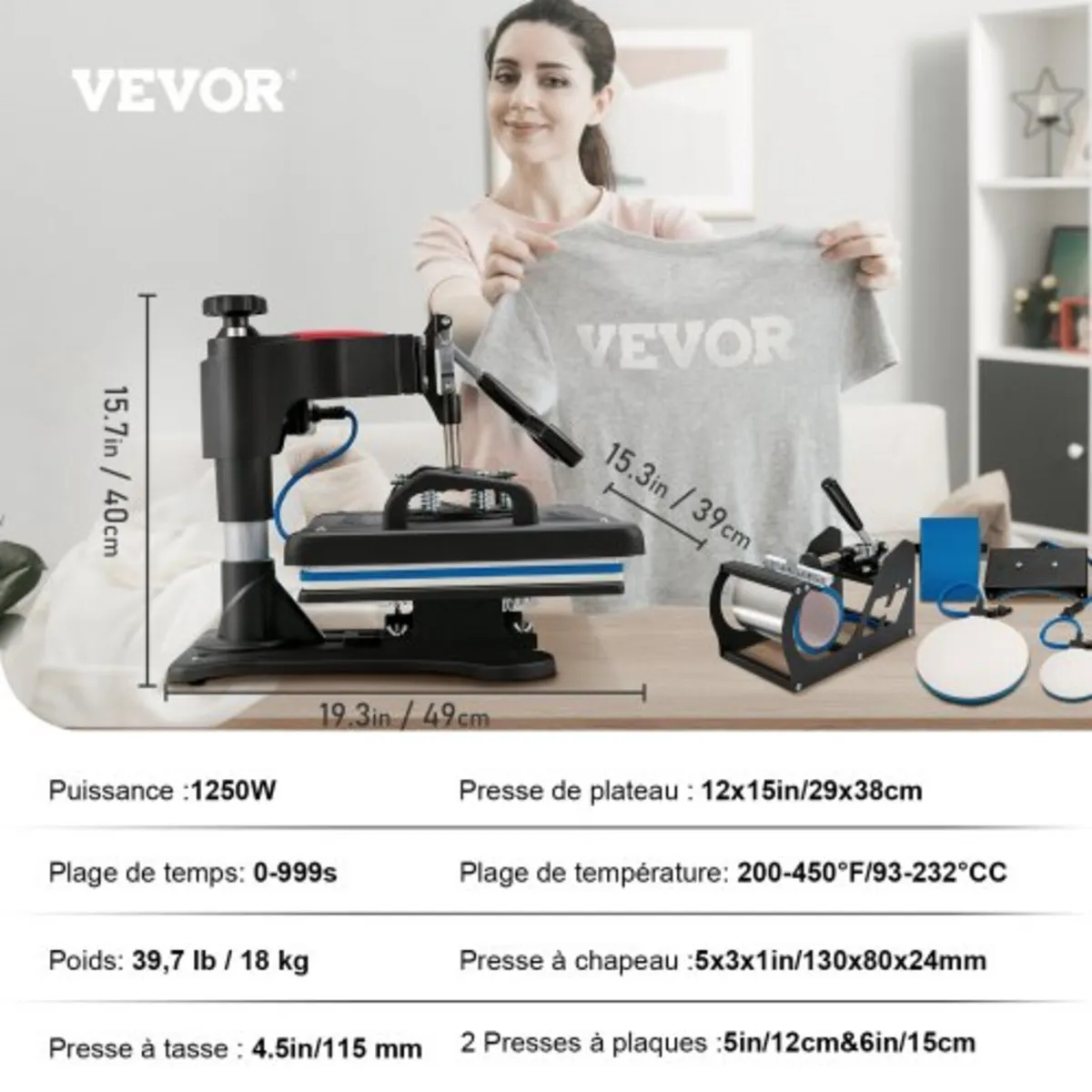 Heat Press, 5 in 1 Heat Press Machine Machine 30.4 - Image 2
