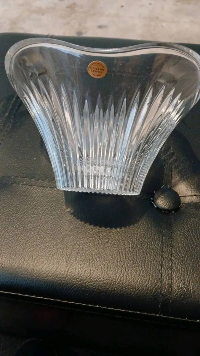 Tipperary crystal bowl and holders with stickers - Image 4