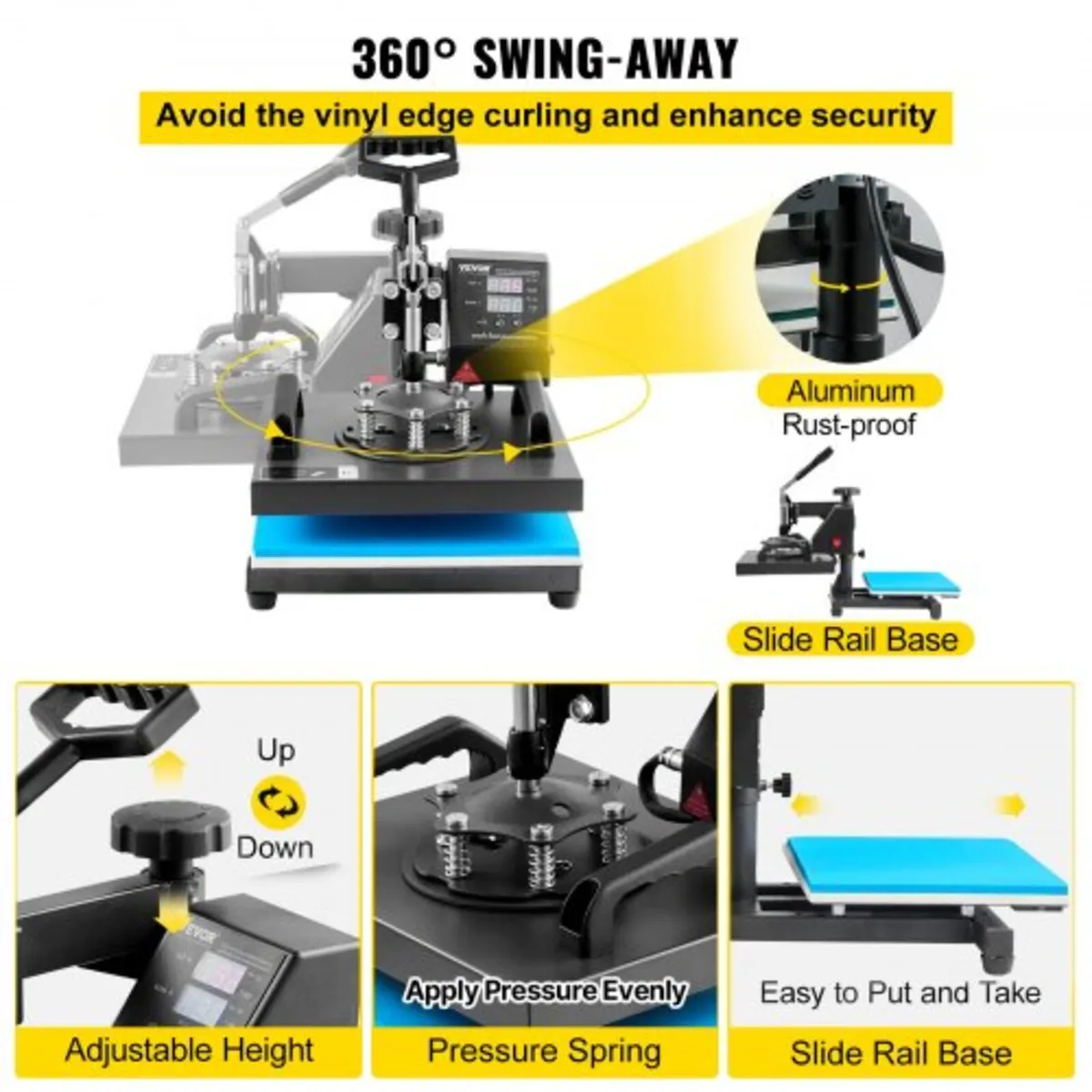Heat Press Machine, 10x12inch / 25x30cm, 2IN1 Clam - Image 3