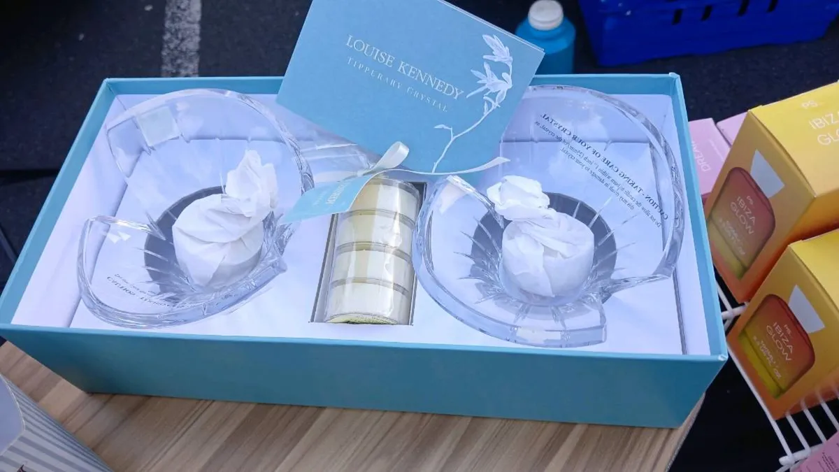 Louise kennedy crystal candle holders new in box - Image 1