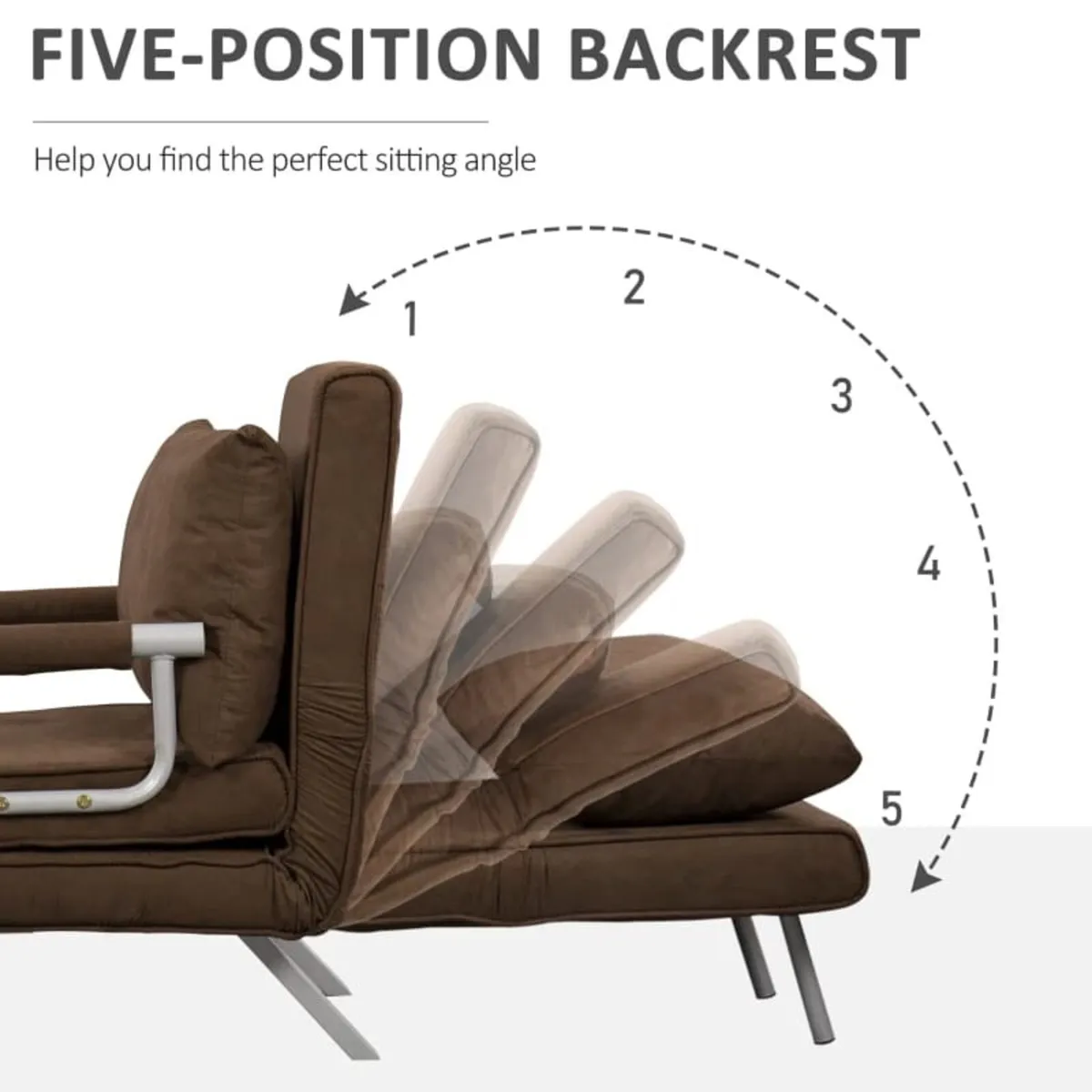 Convertible 1-Seater Armchair Sofa Bed with Remova - Image 2
