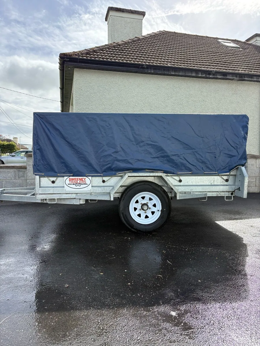 8ft x 5ft Full Galvanised Single Axle Trailer - Image 1