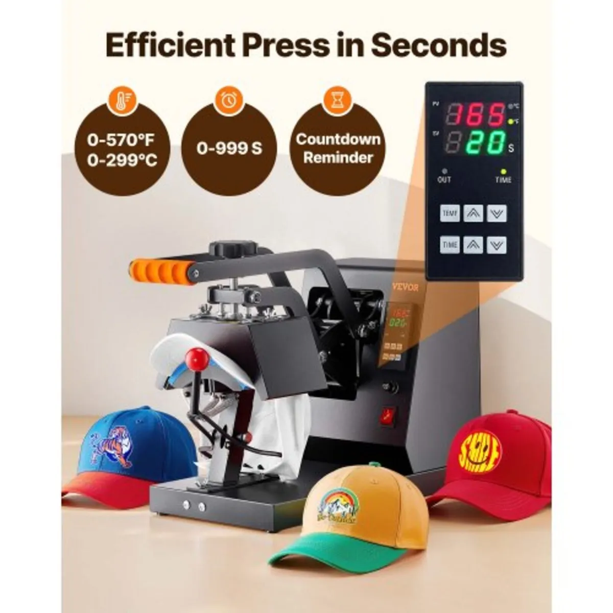 Hat Heat Press, 4-in-1 Cap Heat Press Machine, 15. - Image 3