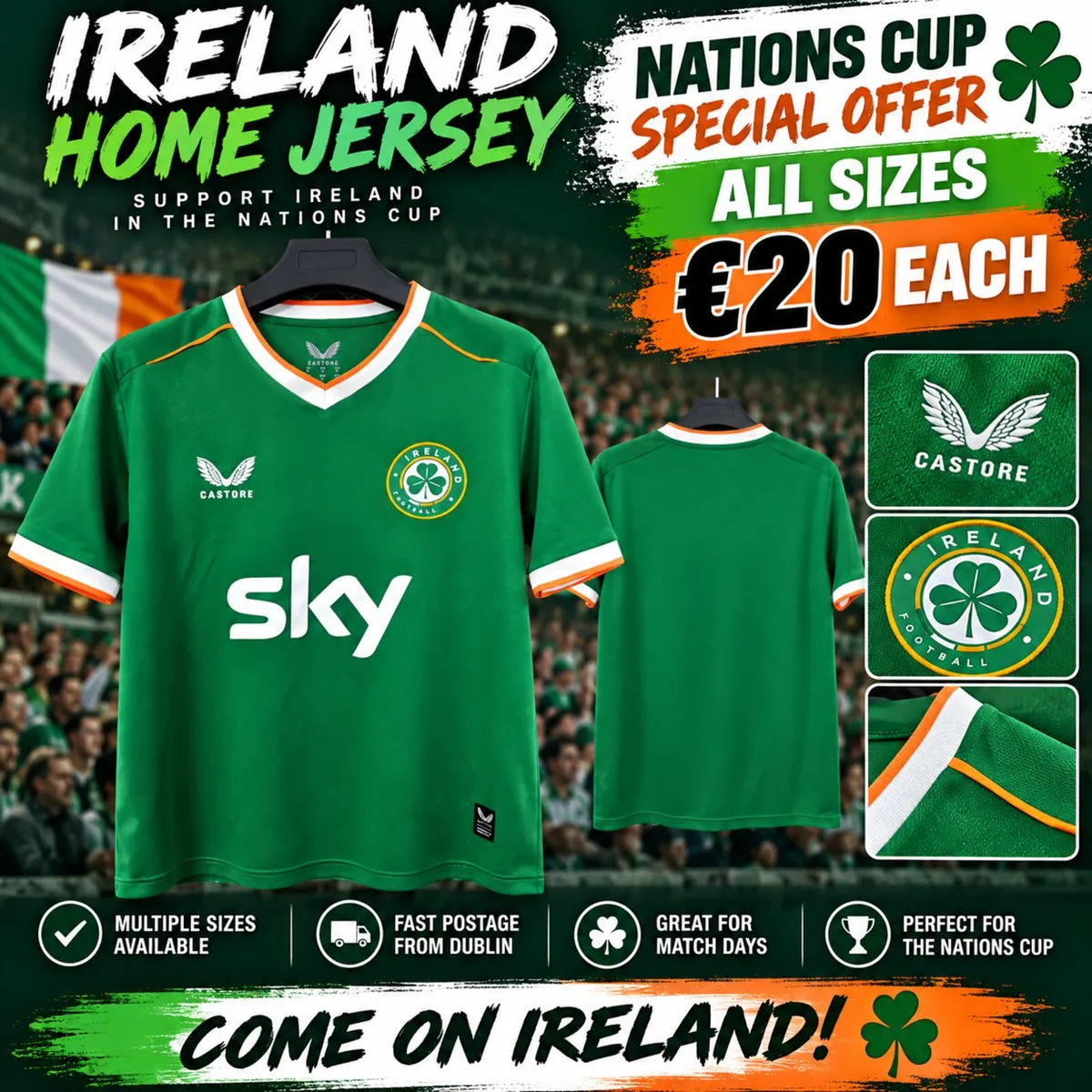 Ireland Football jersey Home - Image 1