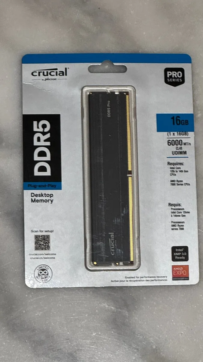 32GB (2x16GB) Crucial Pro DDR5 RAM - 6000MT/s - Image 1