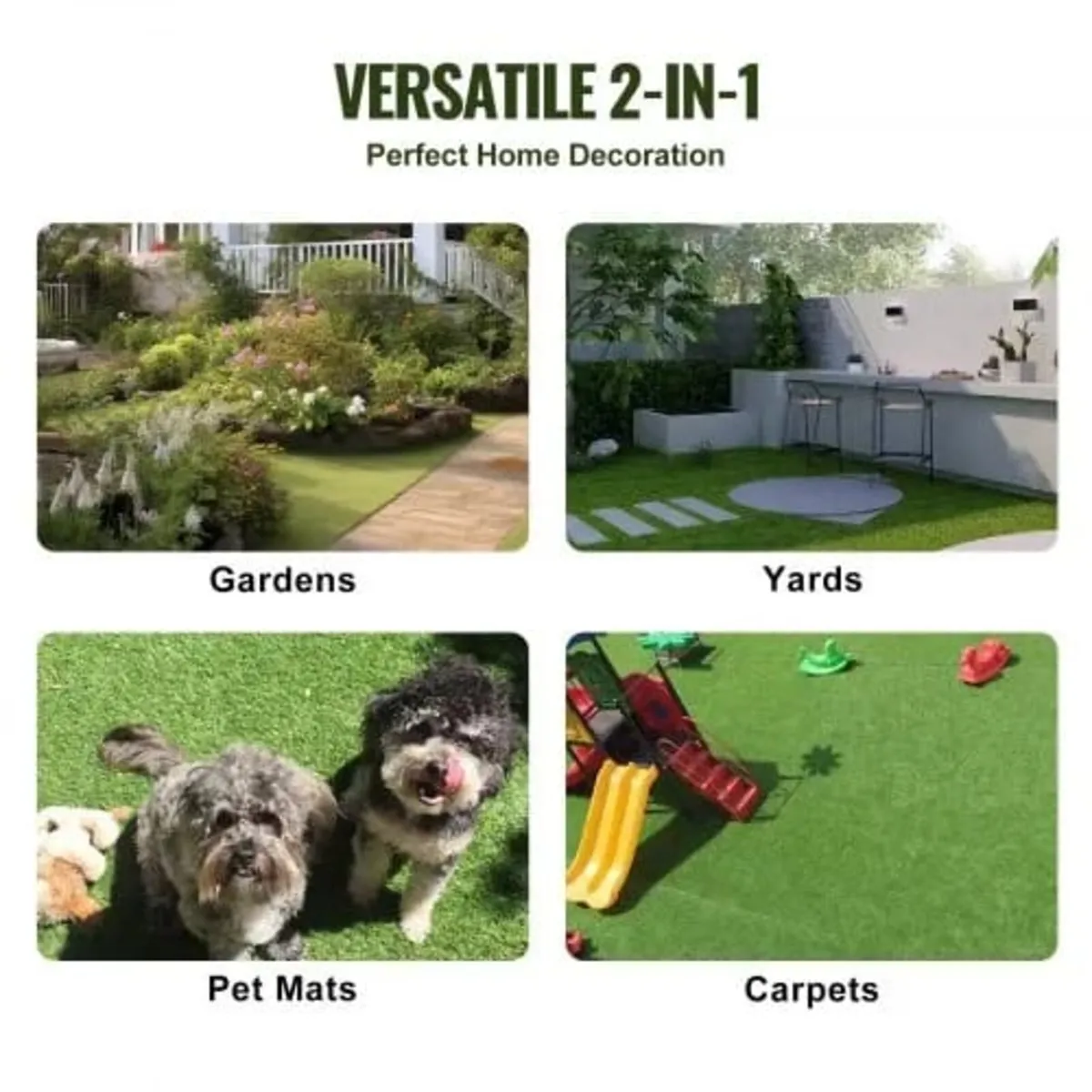 Artifical Grass Tiles Interlocking Turf Deck Set, - Image 4