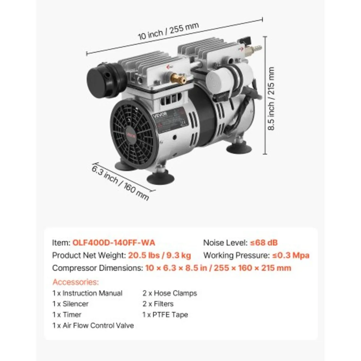 Pond Aerator, 5.2CFM 4/5HP Air Compressor, Lake Ae - Image 3