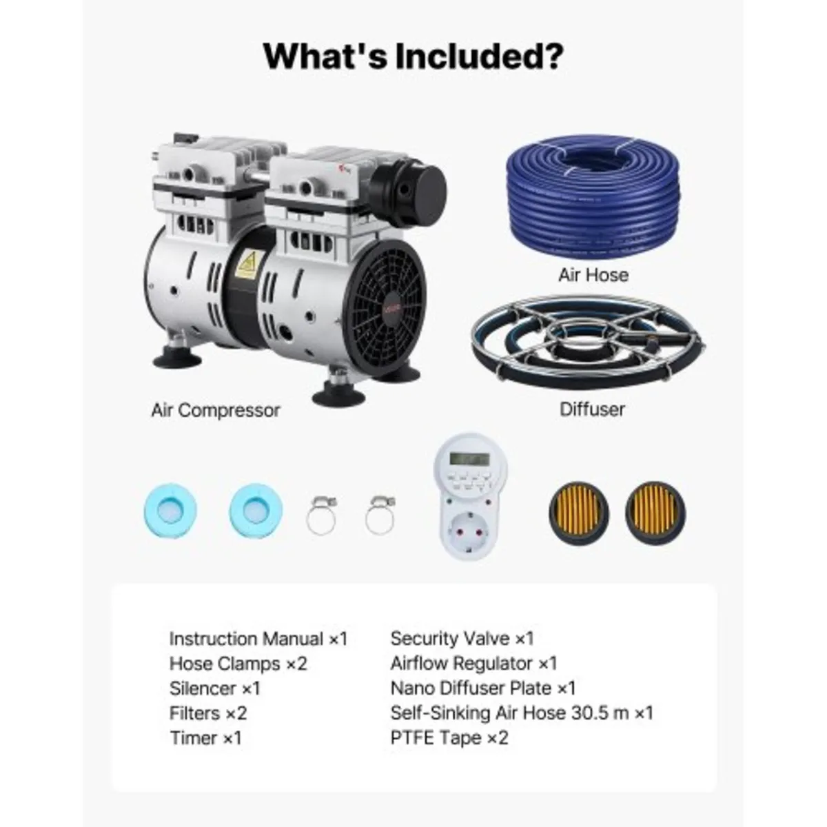 Pond Aerators, 5.2CFM Aeration System for Lakes up - Image 2