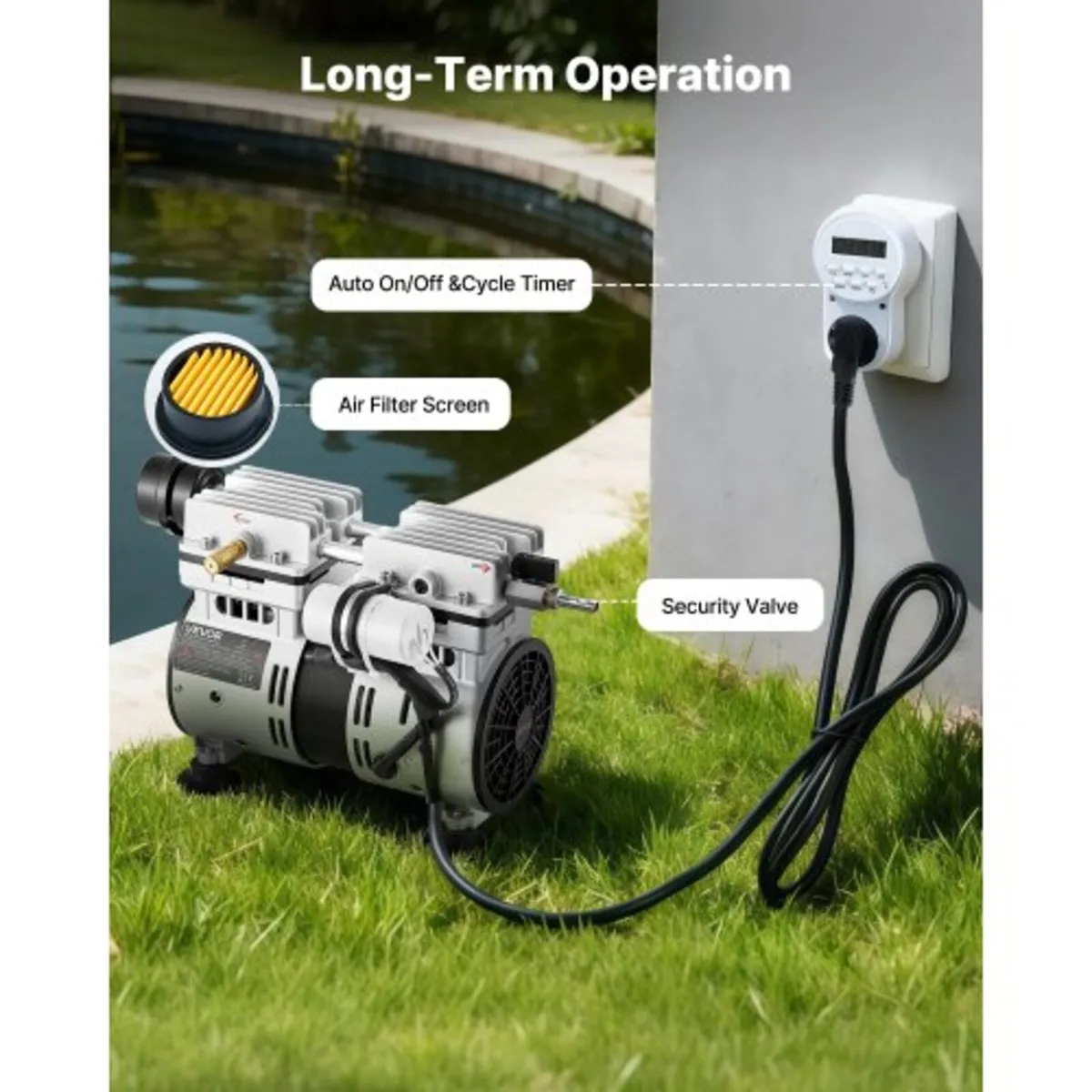 Pond Aerators, 5.2CFM Aeration System for Lakes up - Image 4