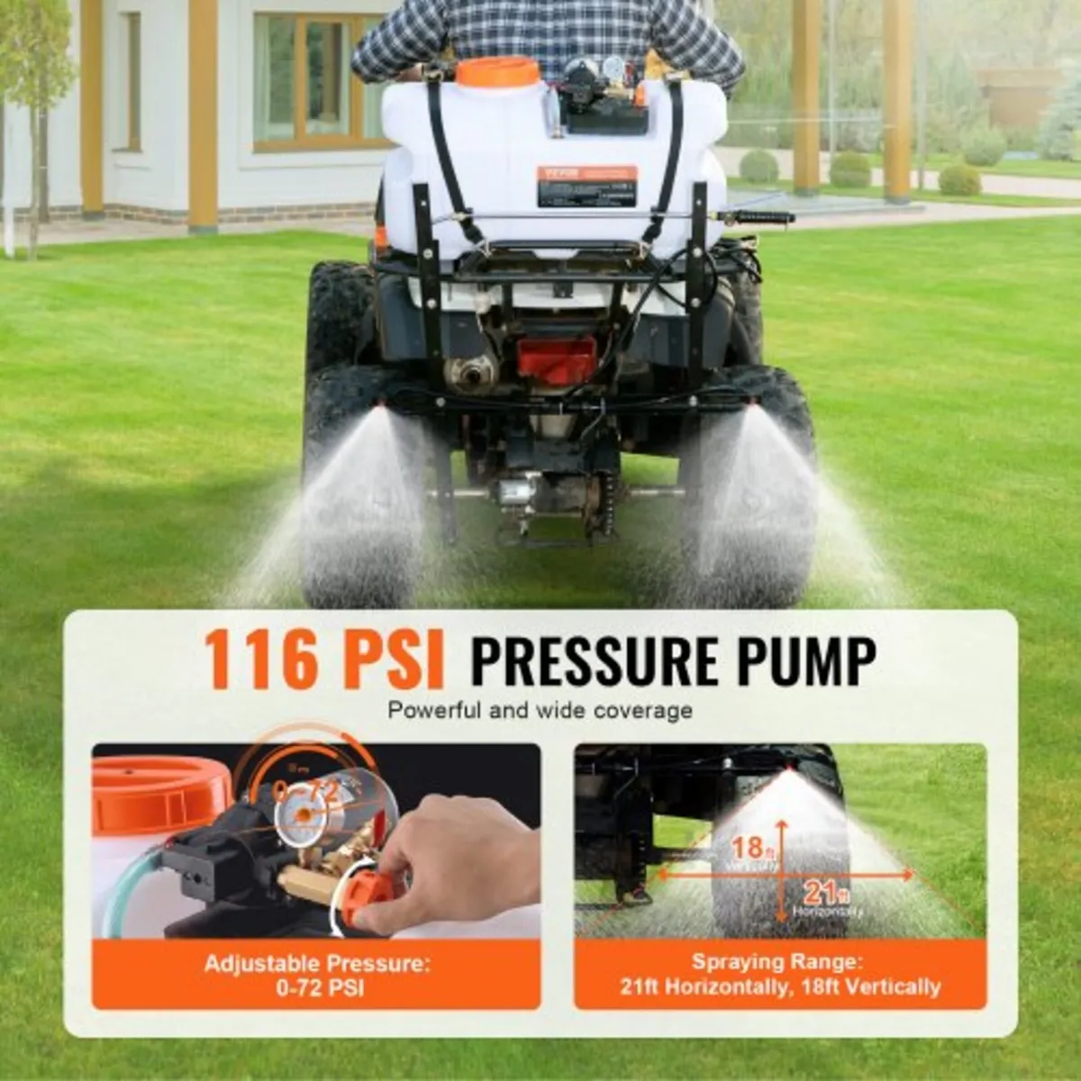 ATV Spot Sprayer, 15.9 Gal/60 L ATV/UTV Broadcast - Image 3