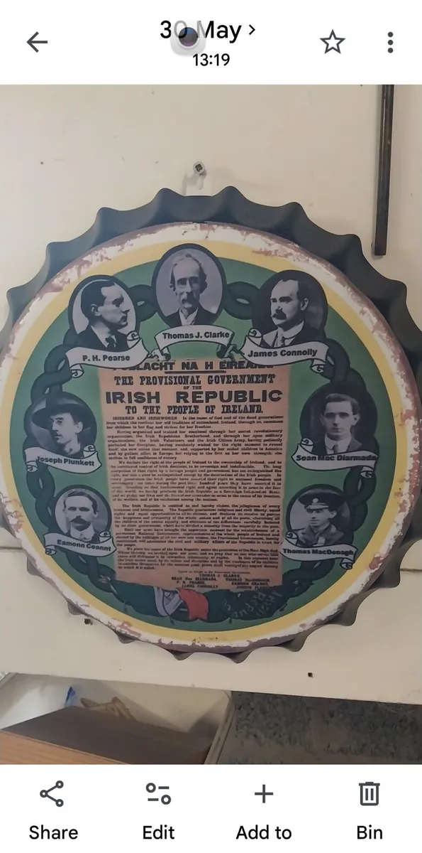 Tin display sign