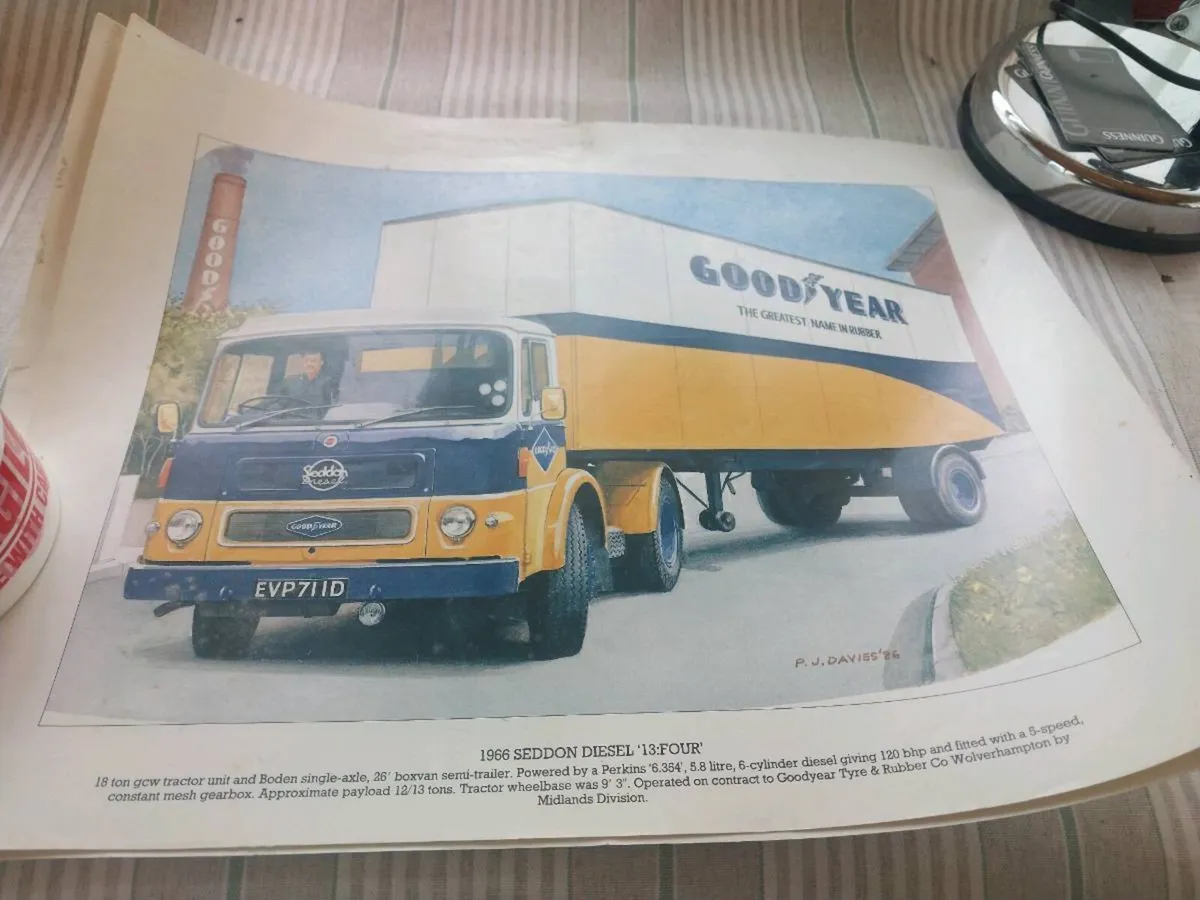 A3 vintage lorry prints - Image 4