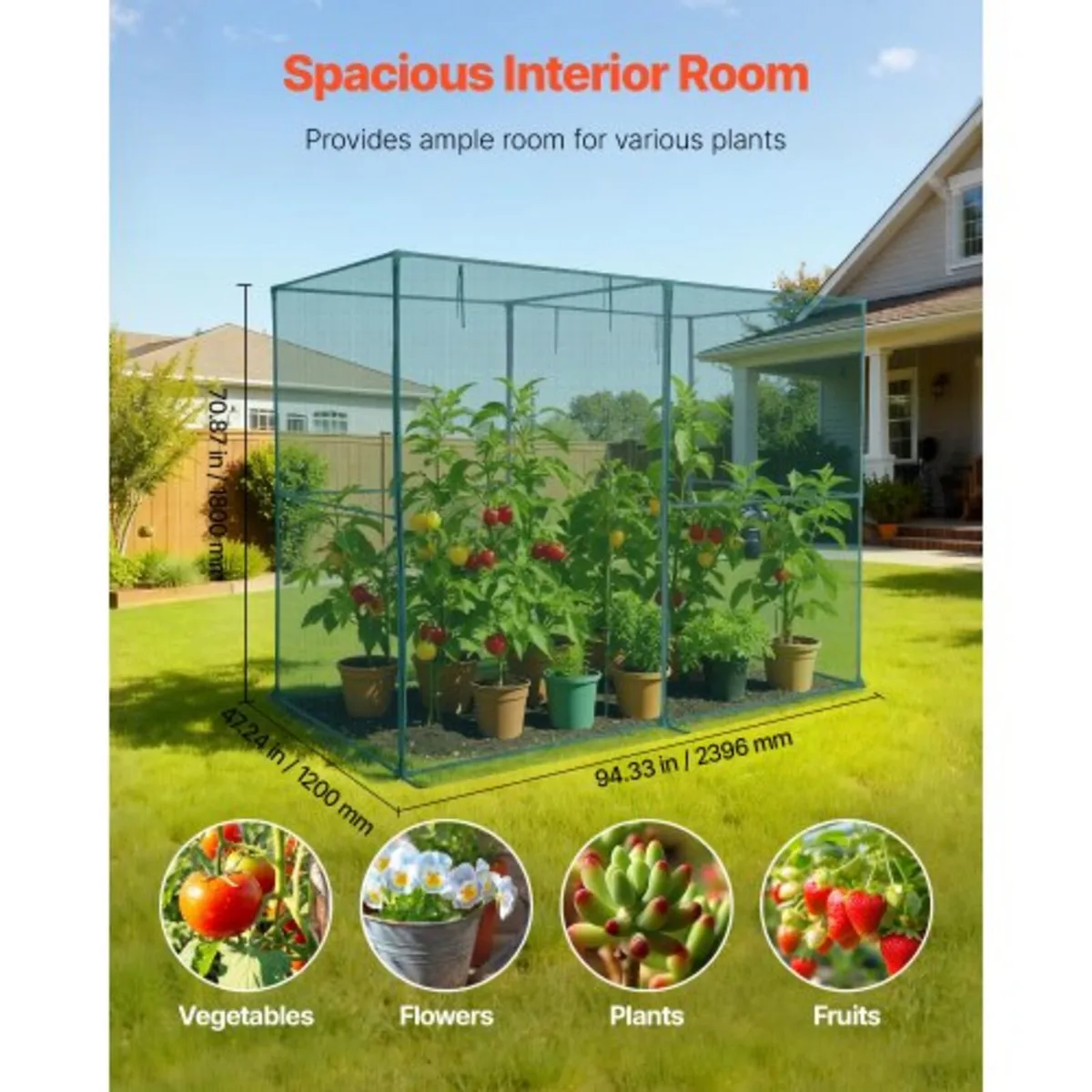 Crop Cage, 2.39 x 1.2 x 1.8 m Plant Protection Ten - Image 3