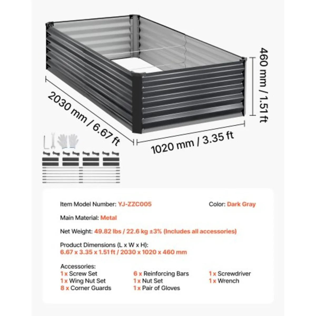 2 Pack Galvanized Raised Garden Beds, 2030 x 1020 - Image 2