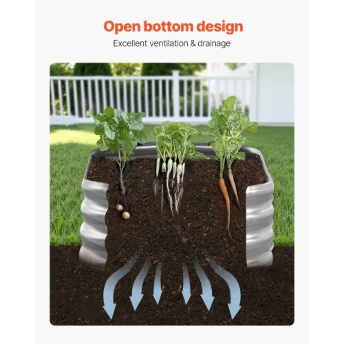 Metal Raised Garden Bed, 1.8 x 0.9 x 0.3 m Outdoor - Image 4