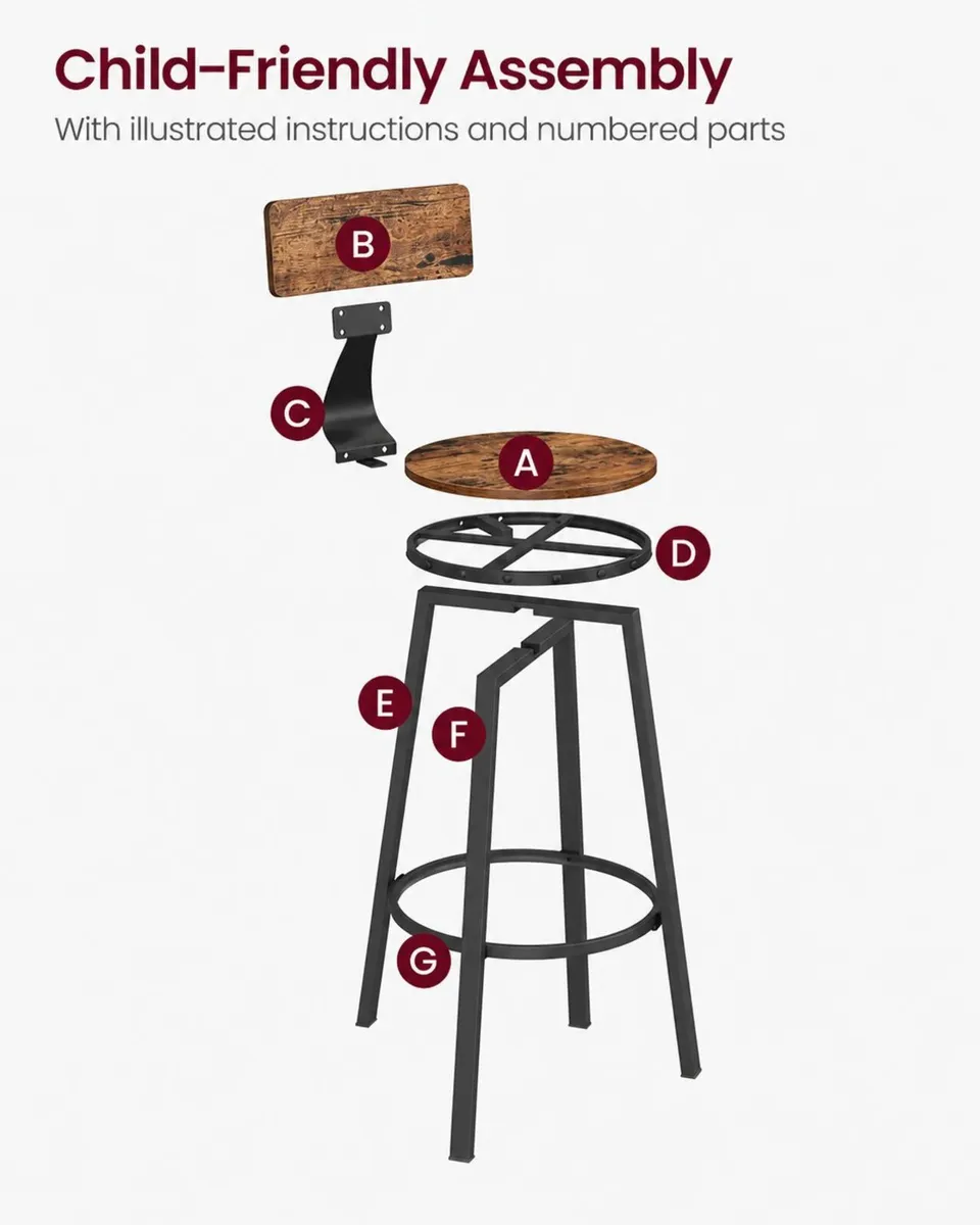 2 x New Industrial design stools - FREE P&P - Image 3