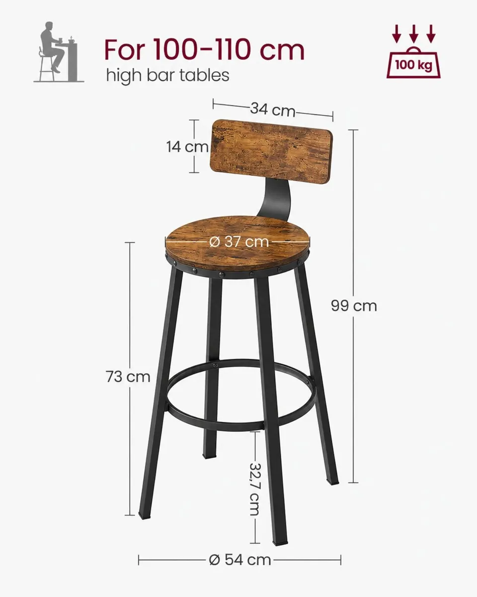 2 x New Industrial design stools - FREE P&P - Image 4